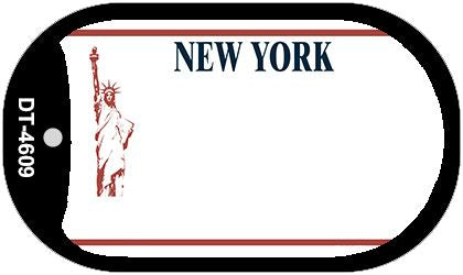 New York State Blank Novelty Metal Dog Tag Necklace DT-4609