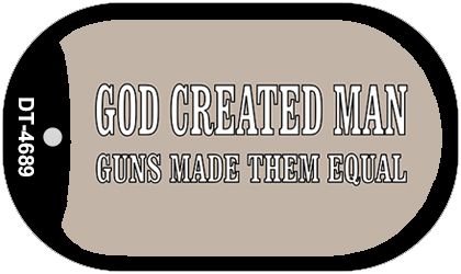 God Created Man Novelty Metal Dog Tag Necklace DT-4689