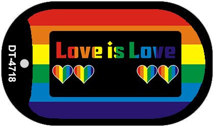 Love Is Love Novelty Metal Dog Tag Necklace DT-4718