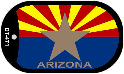 Arizona State Flag Metal Novelty Dog Tag Necklace DT-471