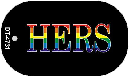 HERS Rianbow Novelty Metal Dog Tag Necklace DT-4731