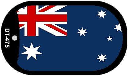 Australia Flag Scroll Metal Novelty Dog Tag Necklace DT-475