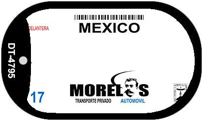 Morelos Mexico Blank Novelty Metal Dog Tag Necklace DT-4795