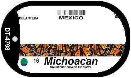 Michoacan Mexico Blank Novelty Metal Dog Tag Necklace DT-4768