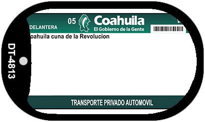 Coahuila Mexico Blank Novelty Metal Dog Tag Necklace DT-4813