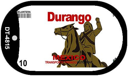 Durango Mexico Blank Novelty Metal Dog Tag Necklace DT-4815