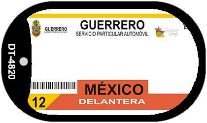 Guerrero Mexico Blank Novelty Metal Dog Tag Necklace DT-4820