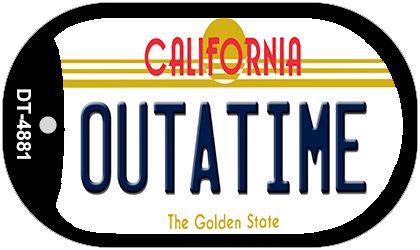 Outatime California Novelty Metal Dog Tag Necklace DT-4881
