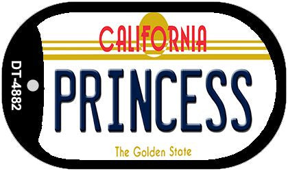 Princess California Novelty Metal Dog Tag Necklace DT-4882