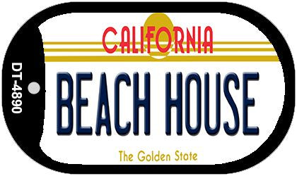 Beach House California Novelty Metal Dog Tag Necklace DT-4890