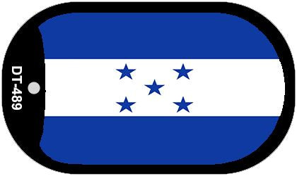 Honduras Flag Scroll Metal Novelty Dog Tag Necklace DT-489