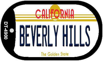 Beverly Hills California Novelty Metal Dog Tag Necklace DT-4900