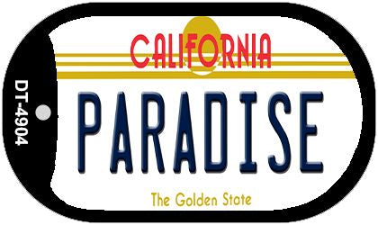 Paradise California Novelty Metal Dog Tag Necklace DT-4904
