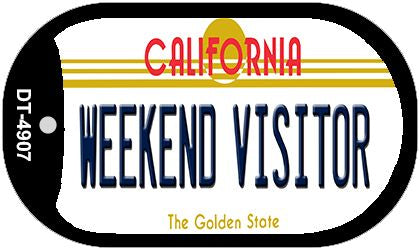 Weekend Visitor California Novelty Metal Dog Tag Necklace DT-4907