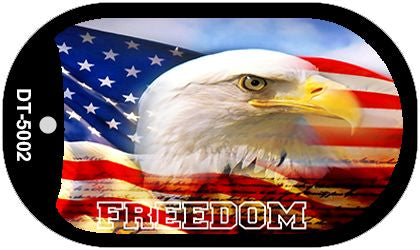 Freedom American Eagle Metal Novelty Dog Tag Necklace DT-5002
