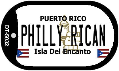 Philly Rican Puerto Rico Metal Novelty Dog Tag Necklace DT-5032
