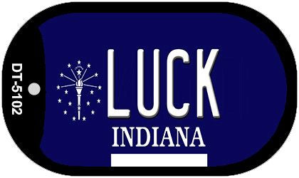 Indiana Luck Novelty Metal Dog Tag Necklace DT-5102