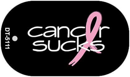 Cancer Sucks Novelty Metal Dog Tag Necklace DT-5111