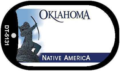 Oklahoma State Blank Novelty Metal Dog Tag Necklace DT-5131