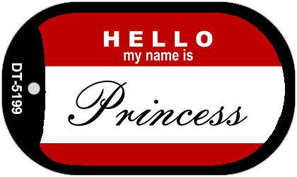 Princess Novelty Metal Dog Tag Necklace DT-5199