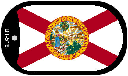 Florida State Flag Metal Novelty Dog Tag Necklace DT-519