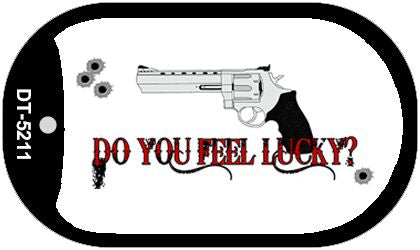 Do You Feel Lucky Novelty Metal Dog Tag Necklace DT-5211