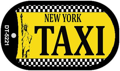 New York Taxi Novelty Metal Dog Tag Necklace DT-5221
