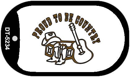 Proud to Be Country Novelty Metal Dog Tag Necklace DT-5234