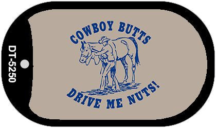 Cowboy Butts Novelty Metal Dog Tag Necklace DT-5250