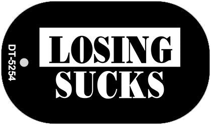 Losing Sucks Novelty Metal Dog Tag Necklace DT-5254
