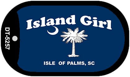 Island Girl Flag Novelty Metal Dog Tag Necklace DT-5257