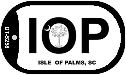 IOP White South Carolina Novelty Metal Dog Tag Necklace DT-5258