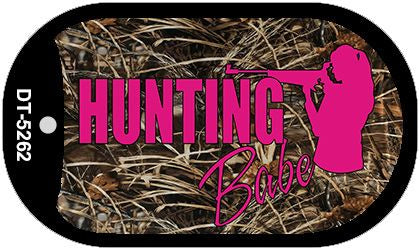 Hunting Babe Novelty Metal Dog Tag Necklace DT-5262