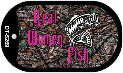 Real Women Fish Novelty Metal Dog Tag Necklace DT-5269