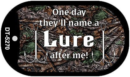 Name A Lure Novelty Metal Dog Tag Necklace DT-5270