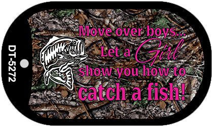 Move Over Boys Novelty Metal Dog Tag Necklace DT-5272