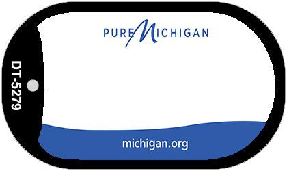 Michigan State Blank Novelty Metal Dog Tag Necklace DT-5279
