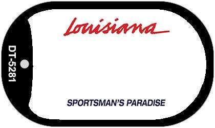 Louisiana State Blank Novelty Metal Dog Tag Necklace DT-5281