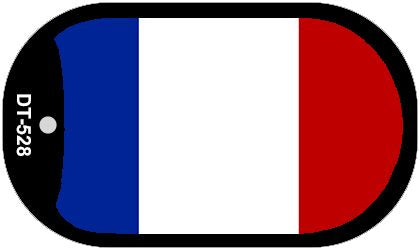 France Flag Metal Novelty Dog Tag Necklace DT-528