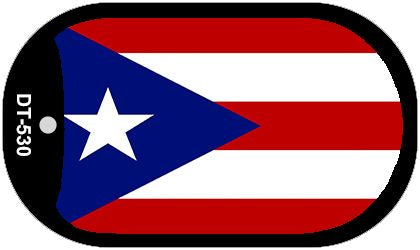 Puerto Rico Flag Metal Novelty Dog Tag Necklace DT-530