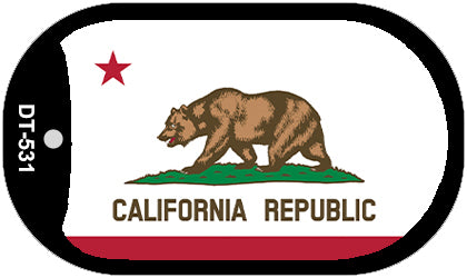 California State Flag Metal Novelty Dog Tag Necklace DT-531