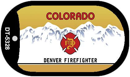 Colorado Denver Firefighter State Blank Novelty Metal Dog Tag Necklace DT-5328