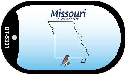 Missouri State Blank Novelty Metal Dog Tag Necklace DT-5331