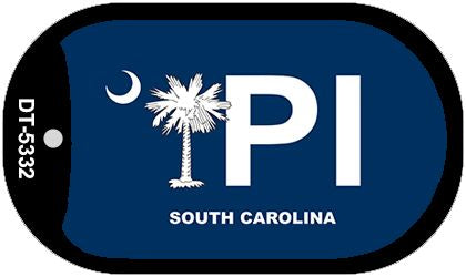 PI Blue South Carolina Novelty Metal Dog Tag Necklace DT-5332