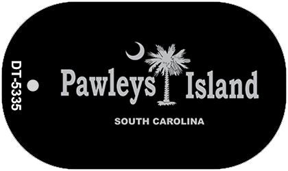 Pawleys Island Black Novelty Metal Dog Tag Necklace DT-5335