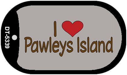 I Love Pawleys Island Novelty Metal Dog Tag Necklace DT-5339