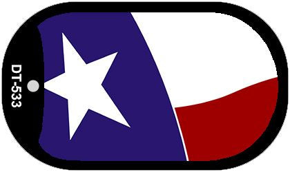 Texas State Flag Metal Novelty Dog Tag Necklace DT-533