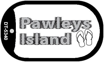 Pawleys Island Flip Flops Novelty Metal Dog Tag Necklace DT-5340