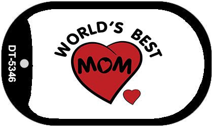 Worlds Best Mom Novelty Metal Dog Tag Necklace DT-5346