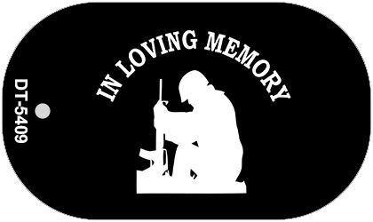 In Loving Memory Sitting Novelty Metal Dog Tag Necklace DT-5409